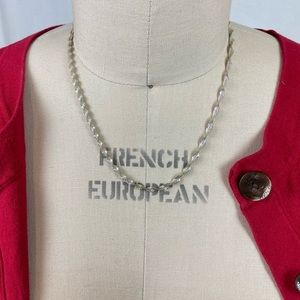 Stunning twisted style pure Italian silver chain